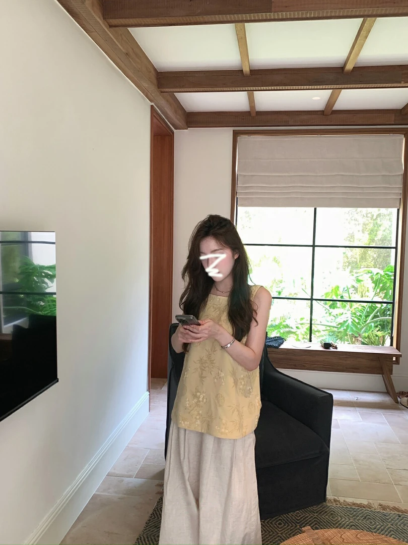 法式千金贵气名媛风套装高级感吊带背心女装夏季新款休闲裤两件套