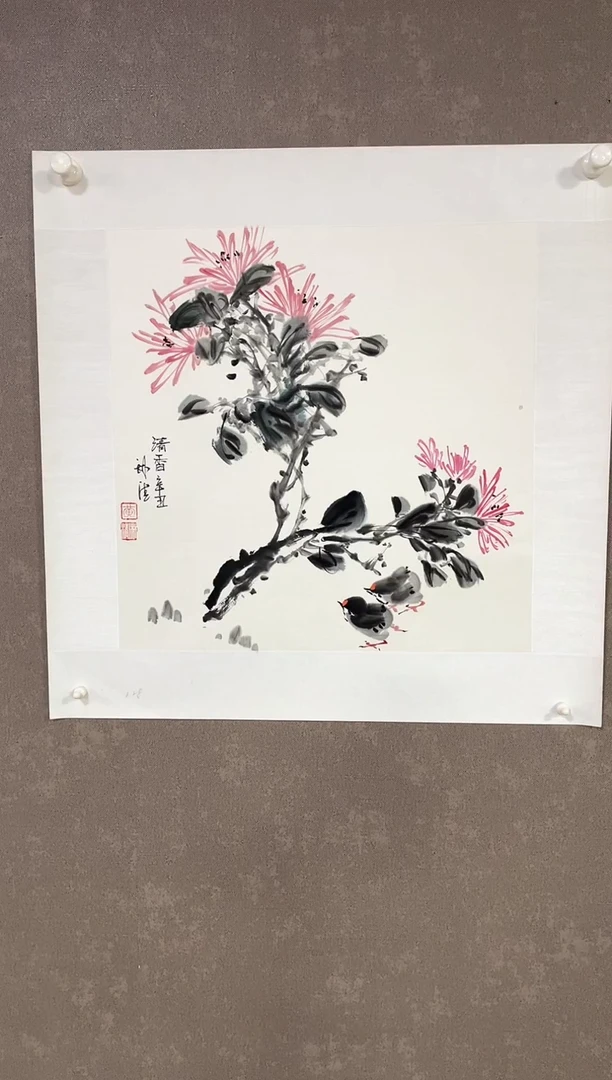 绘画13黄琳清50*50花鸟作品