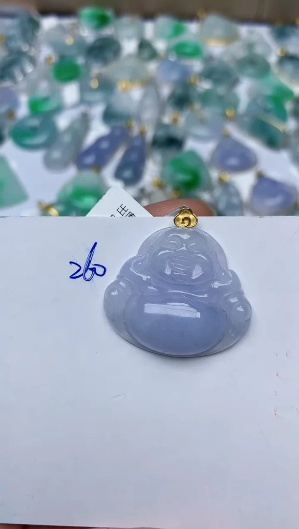 【闪购商品】翡翠颈饰18K金镶嵌天然翡翠A货