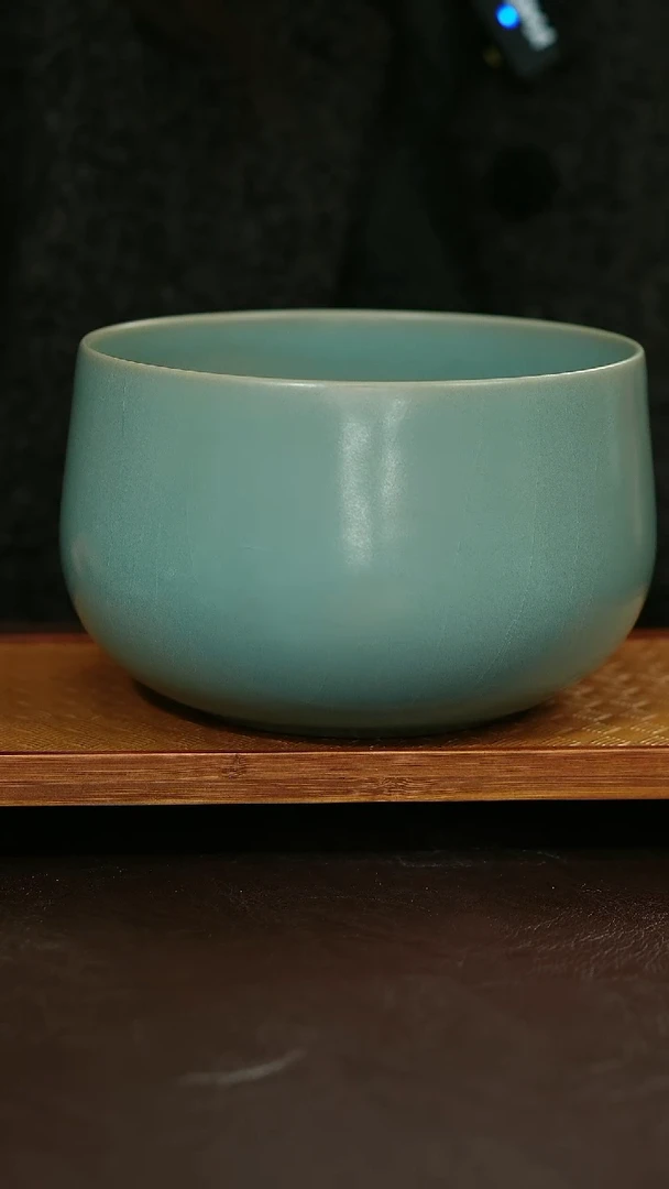 摆件陶汝宋汝瓷原矿釉 茶渣筒