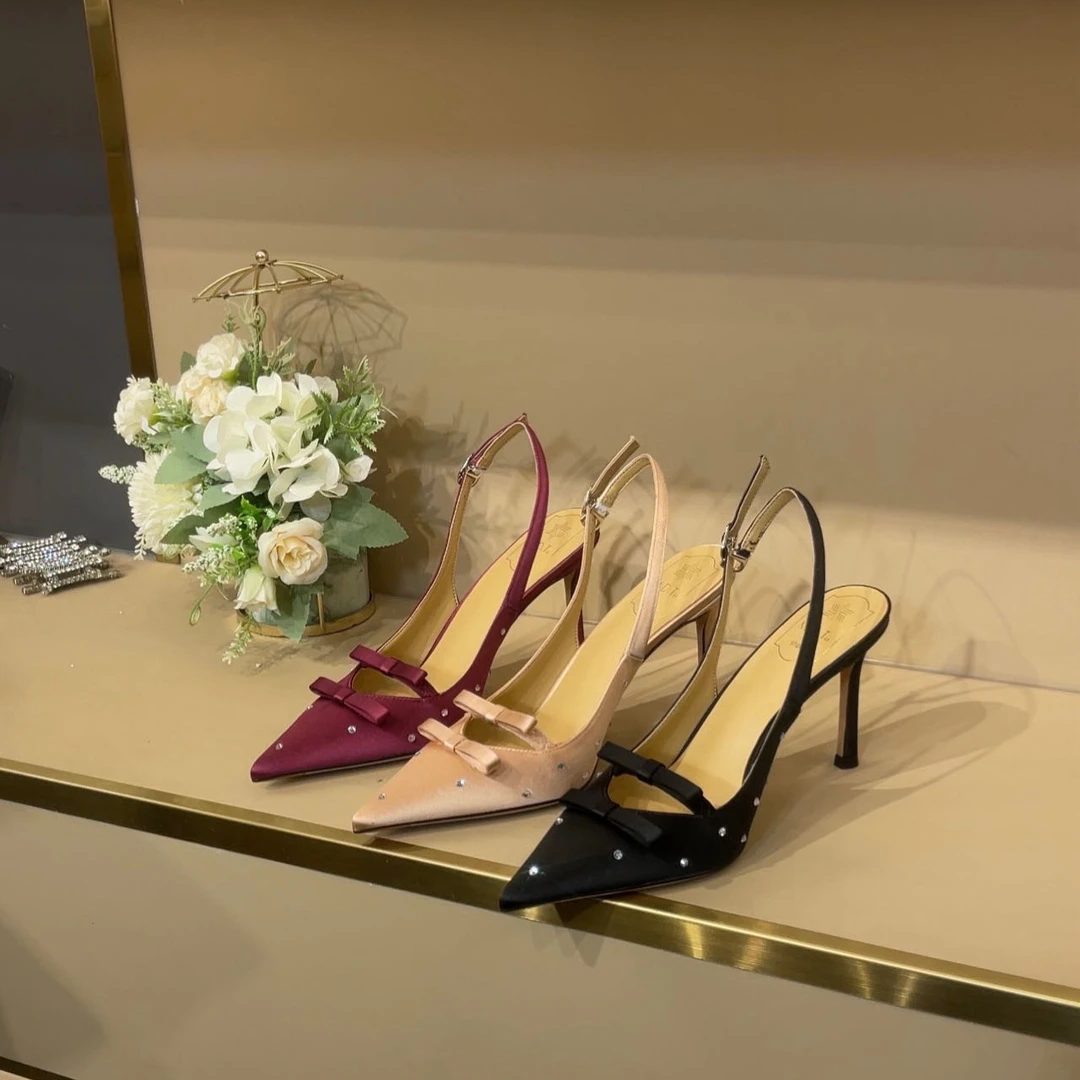 【米蒂图】高跟鞋女2025年法式百搭气质尖头小众细跟女鞋