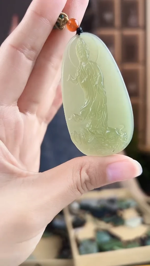 颈饰未镶嵌和田玉拍一发一，多样性发货