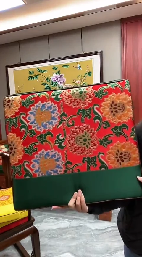 绿云锦餐椅垫环保棕加乳胶