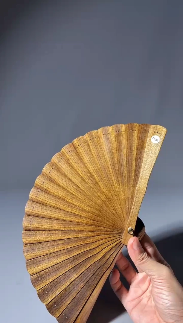 其他楠木（金丝楠）112号15cm乌木金丝楠小叶桢楠掌中扇