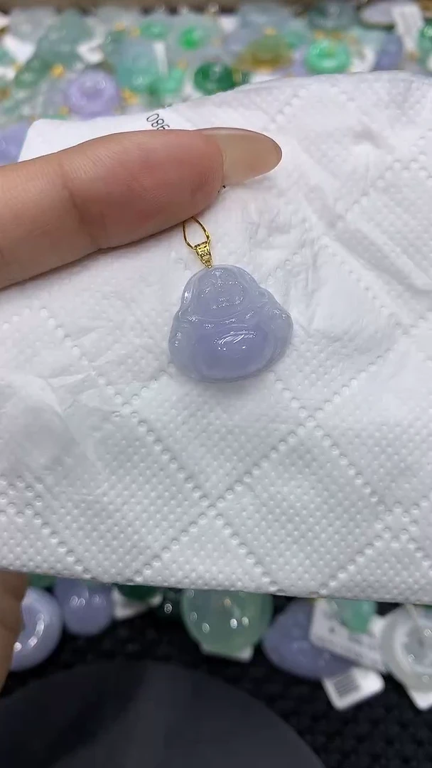 颈饰18K金镶嵌翡翠111111111111