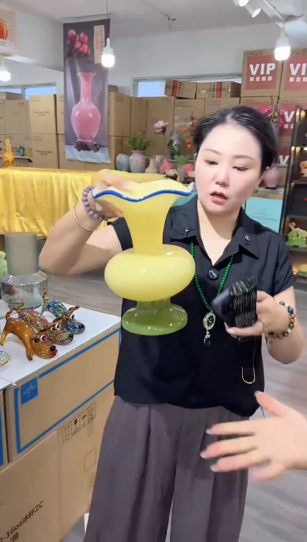 琉璃泰直花瓶花器G-晚4