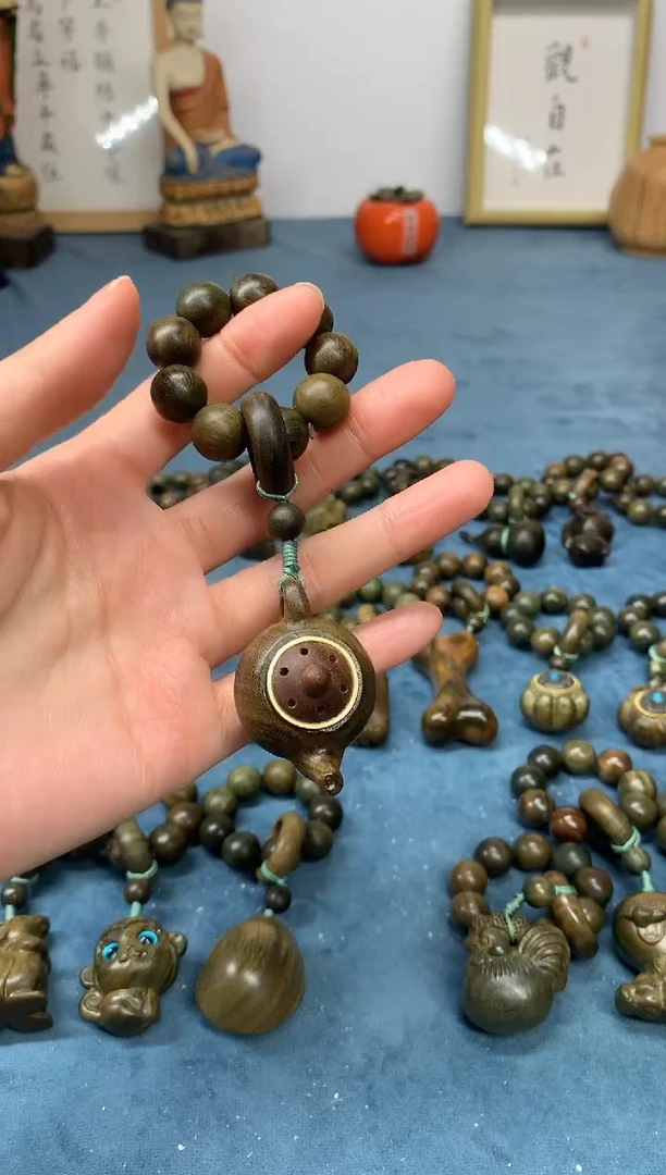 【闪购商品】维腊木（绿檀）把件把把壶香囊 送1瓶香丸