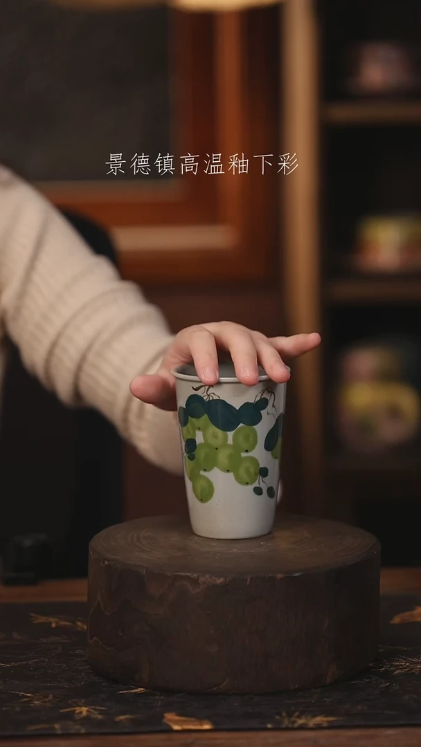 陶瓷景德镇高温釉下手绘陶瓷@L029@