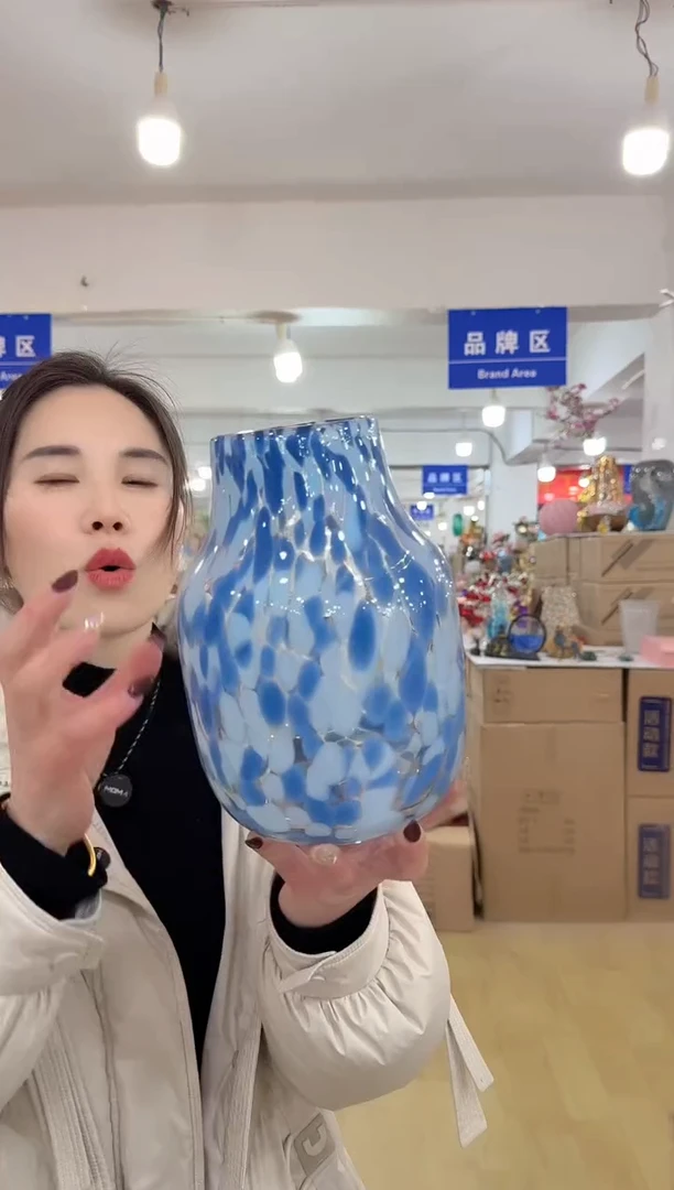 【闪购商品】无铅玻璃美全花器-t-早22