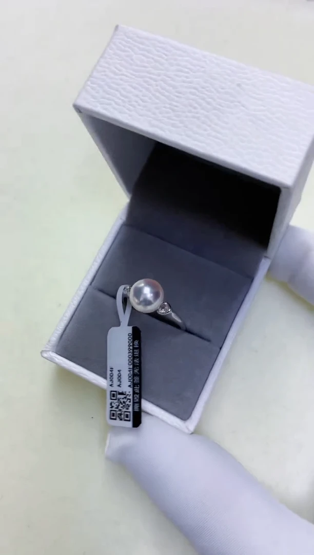 【闪购商品】海水珍珠饰品银S925镶嵌8-9戒指