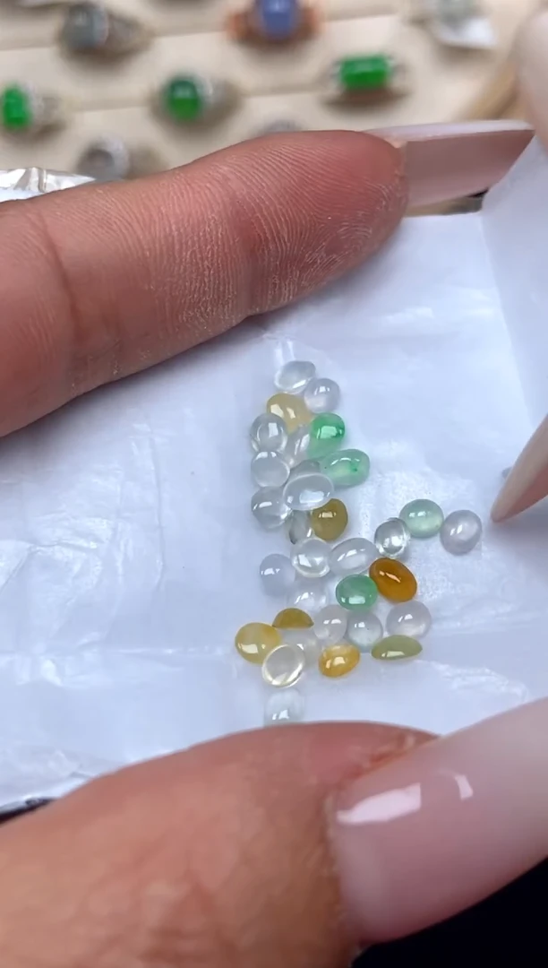 未镶嵌定制翡翠天然缅甸A货翡翠蛋面