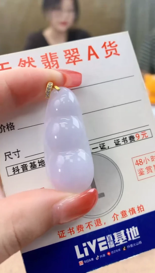 颈饰未镶嵌翡翠 天然A货翡翠挂件