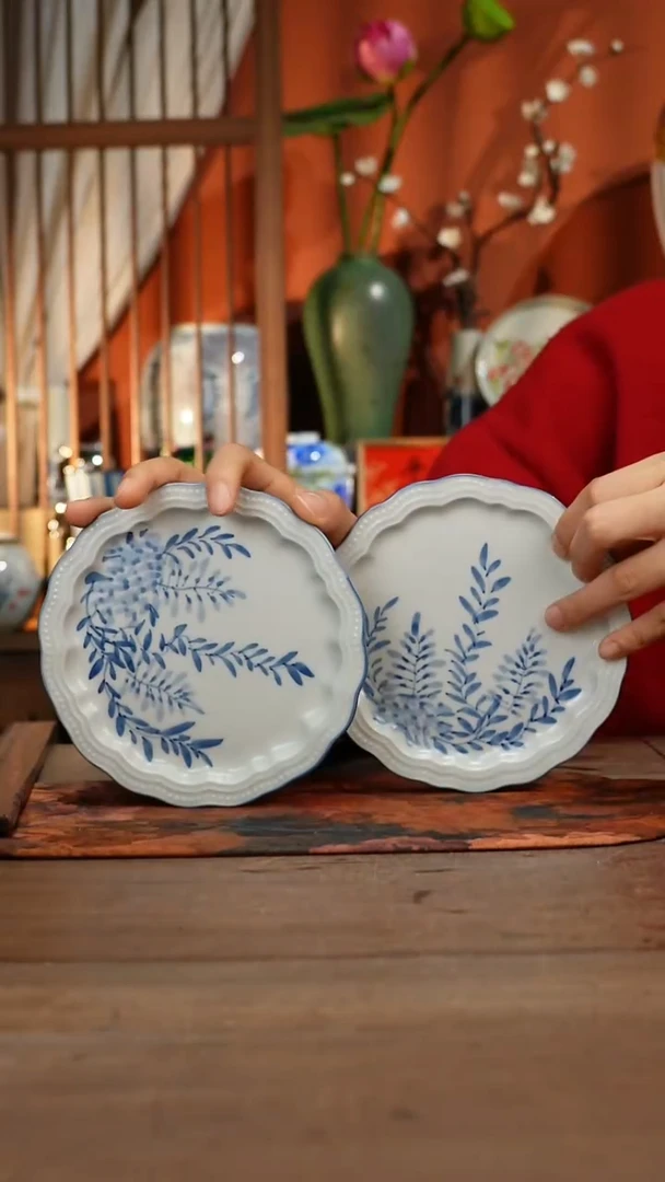 现代高温釉下彩手绘陶瓷餐具