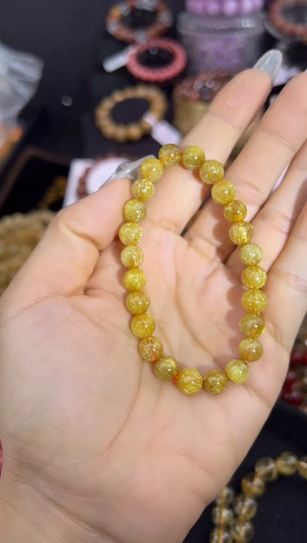 未镶嵌手串水晶金发晶7.7mm