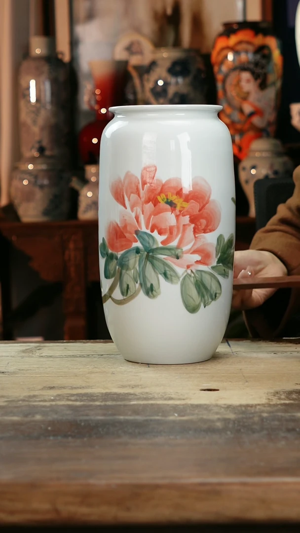 【闪购商品】瓷片景德镇纯手工釉下彩精品花瓶