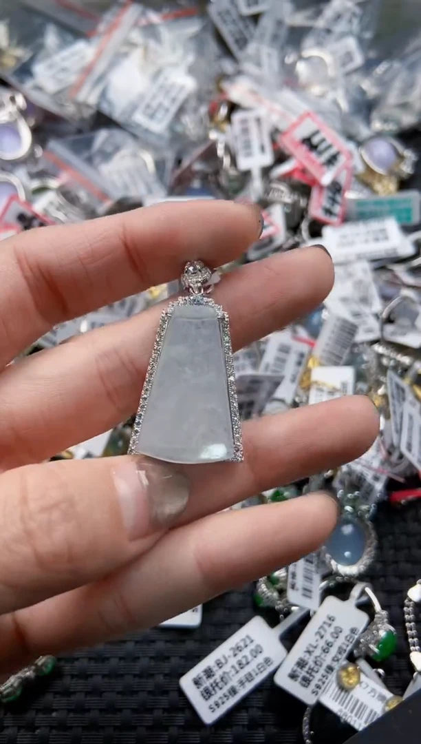 翡翠戒指银S925镶嵌7777-----5