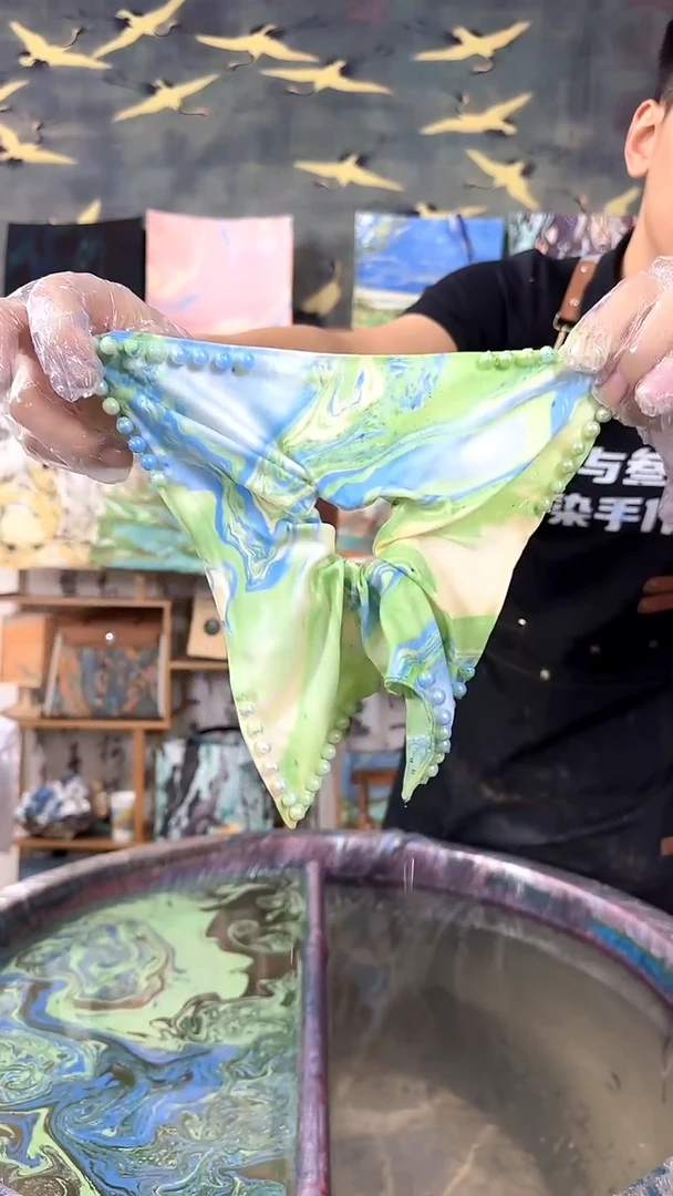 珍珠方巾 303 手工微瑕 不喜勿拍 不退不换