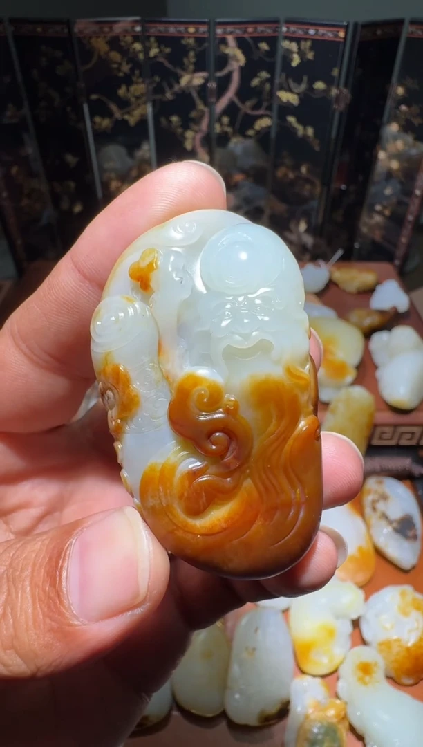 颈饰未镶嵌和田玉寿星