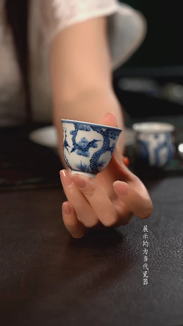雲山敬古松竹梅小铃铛杯