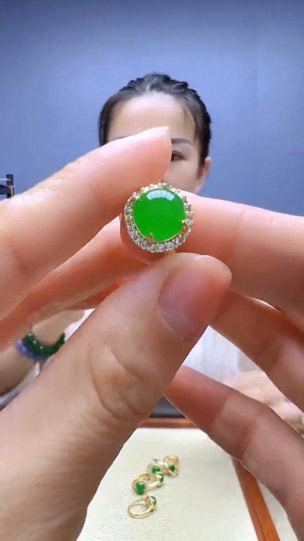 颈饰14K金镶嵌翡翠随昔diy颈饰