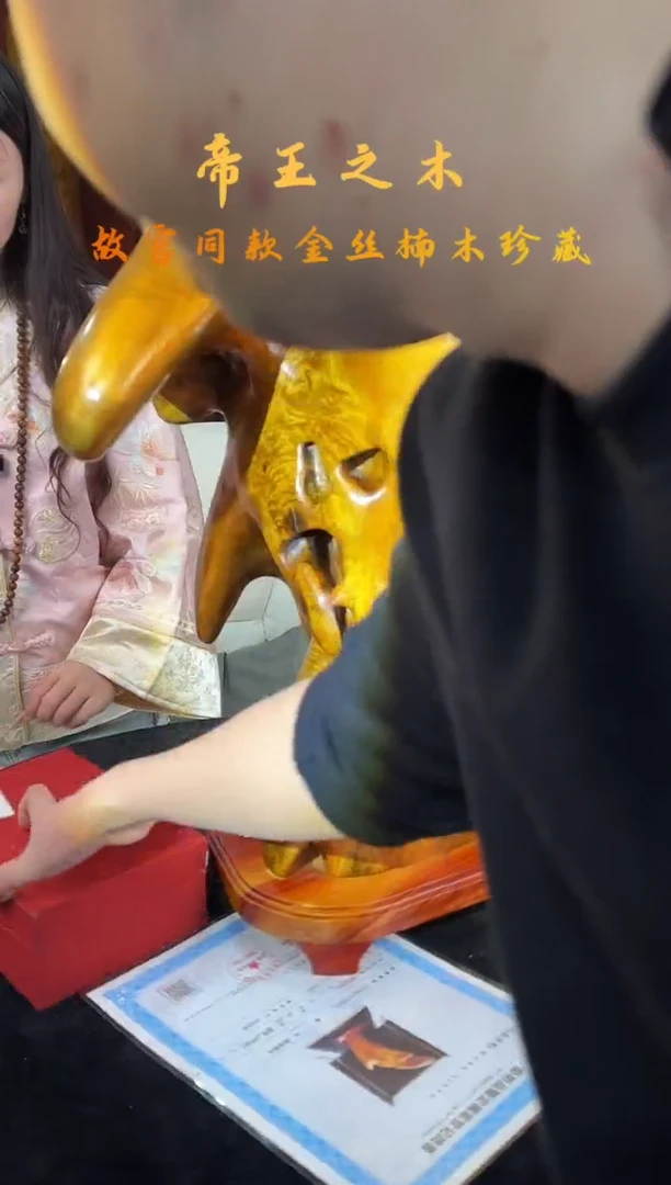 金丝楠文*武金丝楠木随形孤品摆件314