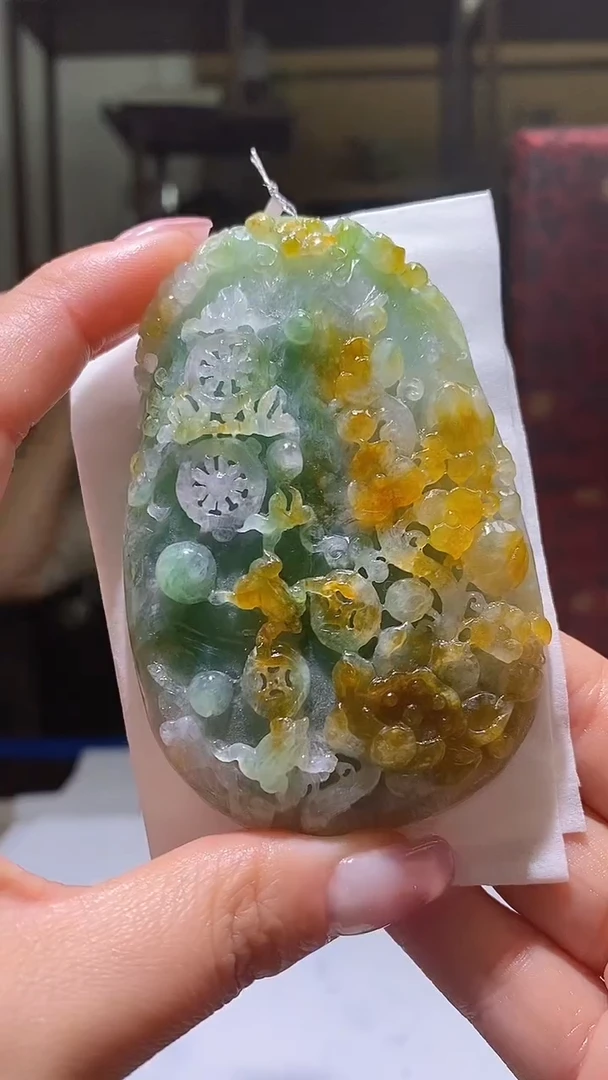 【闪购商品】定制翡翠未镶嵌35/0213/W/花