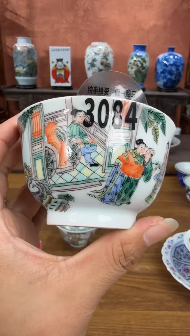 吴义松陶盟手绘陶瓷编码：3084