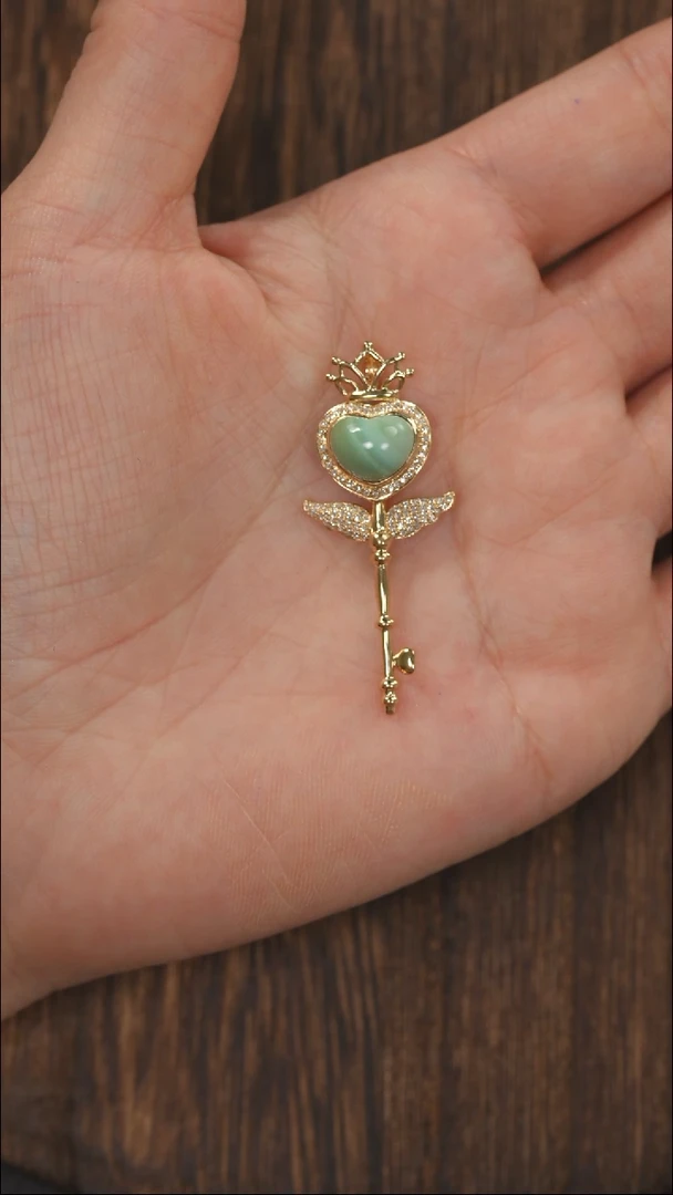 【闪购商品】绿松石挂饰18K金镶嵌1