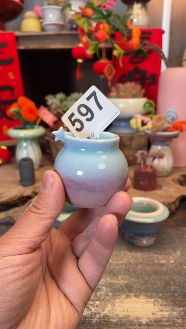 【闪购商品】摆件597知木小芳花盆