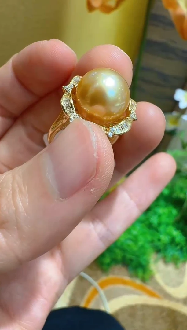 银S925镶嵌戒指海水珍珠多样性团购发一件