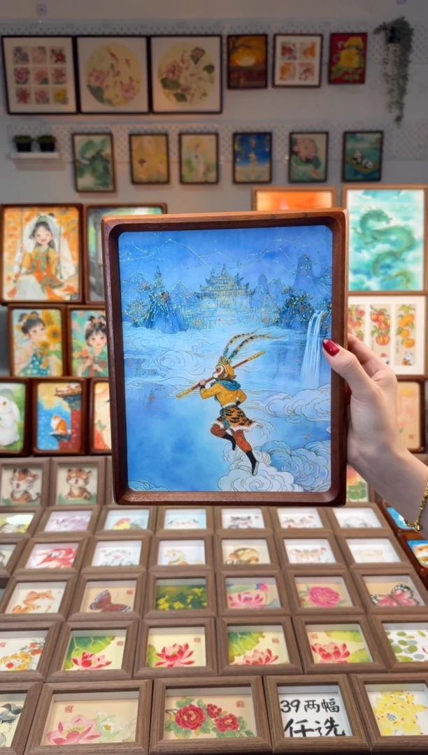国画大闹水晶宫 手绘国画10