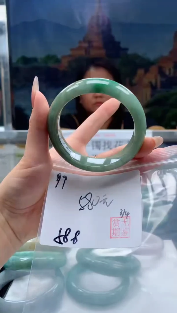 【闪购商品】定制翡翠未镶嵌毛货手镯需精细抛光/手镯97