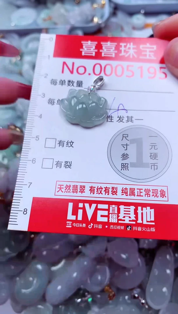 吊坠(不含链)未镶嵌翡翠5195