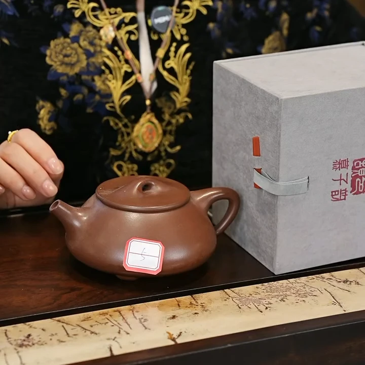 慕子-文化——紫泥景舟石瓢-紫砂壶+冰岛熟单饼