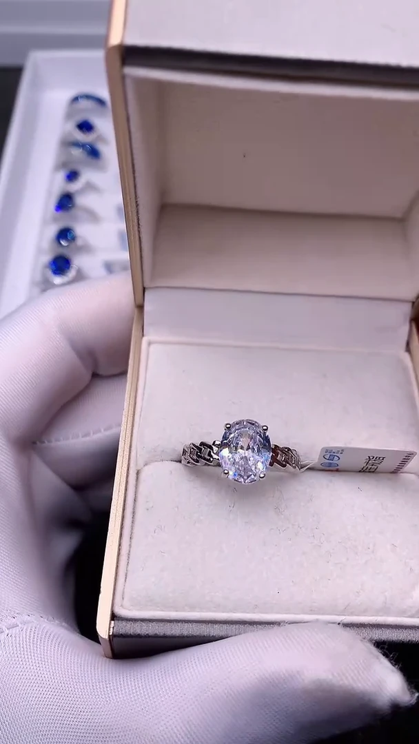 【闪购商品】彩色蓝宝石戒指银S925镶嵌.......