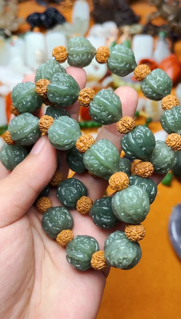 【闪购商品】和田玉手串未镶嵌核桃多样性拍一发一