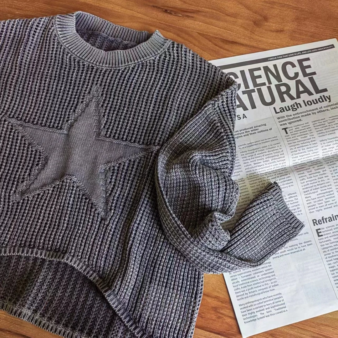 虎儿 3-1064 星星镂空针织罩衫