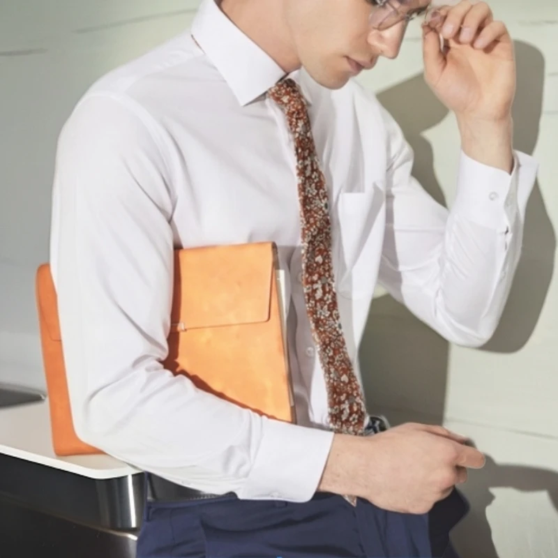 三防免烫白衬衫！海依柜剪标男装商务休闲秋季上班职业柔软白衬衣