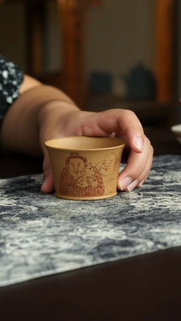 茶杯紫砂61号宜兴紫砂原矿作品