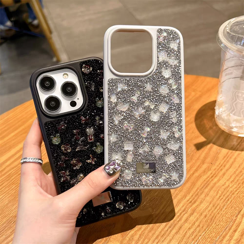 新款施华洛世奇满钻iPhone16promax手机壳13适用苹果14promax
