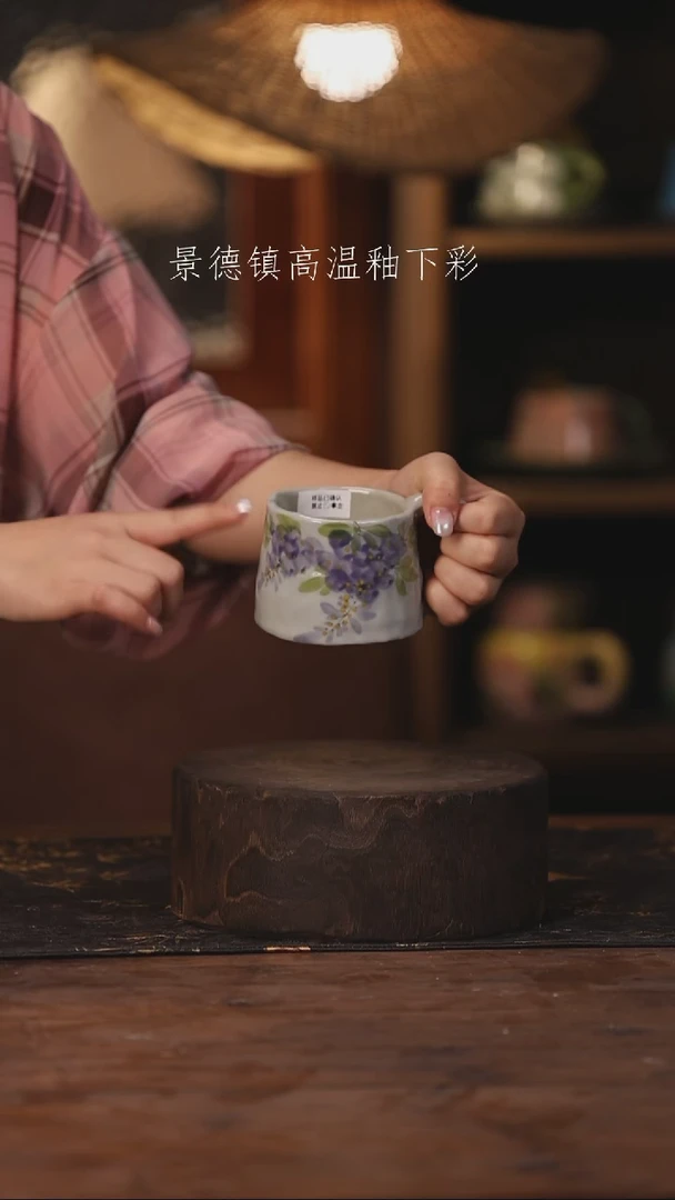 陶瓷景德镇高温釉下手绘陶瓷080