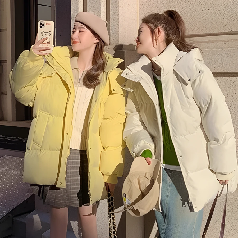 短款棉服女小个子冬季新款加厚爆款面包服连帽棉袄