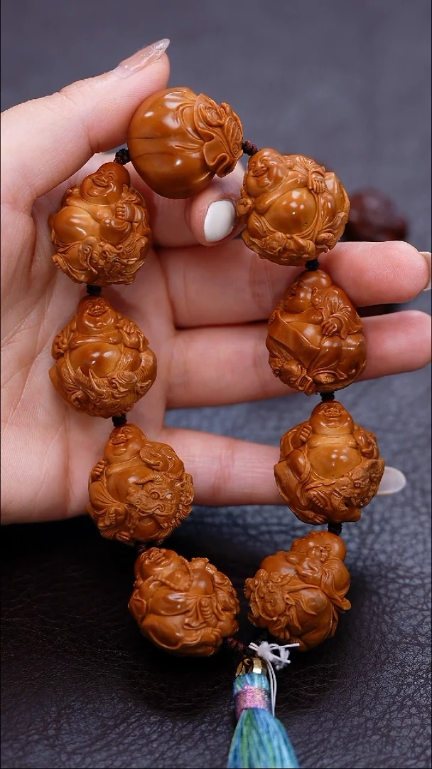 手串/手链橄榄核╰***影骑兽弥勒题材