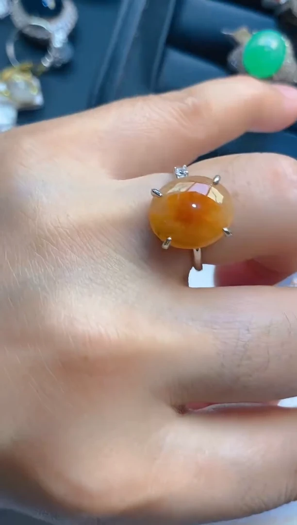 【闪购商品】翡翠耳饰银S925镶嵌天然A货翡翠1