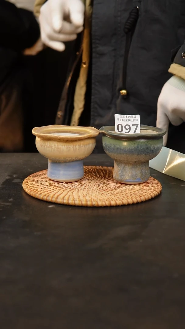 【闪购商品】瓷片097泥泥手工花盆