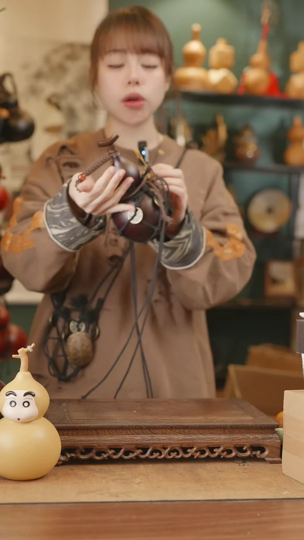 【闪购商品】188号精品天然大漆工艺防渗内胆酒葫芦~