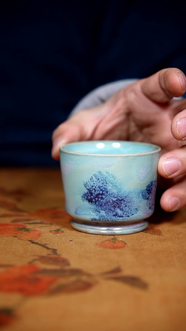 摆件陶m**g钧瓷茶器摆件