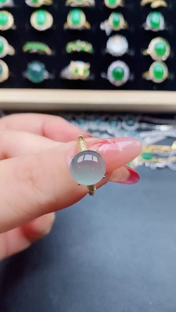 【闪购商品】翡翠戒指银S925镶嵌21312