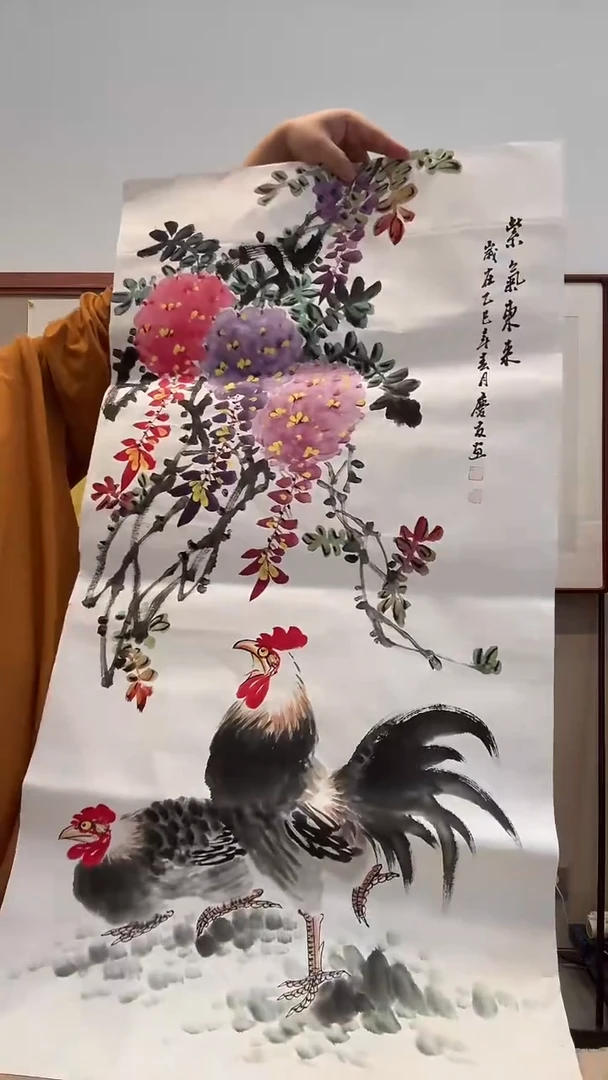 国画j李老师国画作品一件