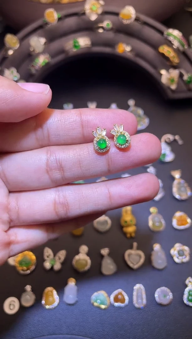 吊坠(不含链)银S925镶嵌翡翠1